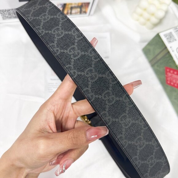 Gucci GG Bengal Tiger Leather Belt w/ Silver Buckle Unisex 90/36 - Picture 6 of 6